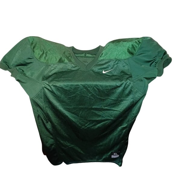 NIKE Men's XL GREEN VAPOR Football Jersey V-Neck Mesh Lightweight Long Durable - Picture 4 of 6